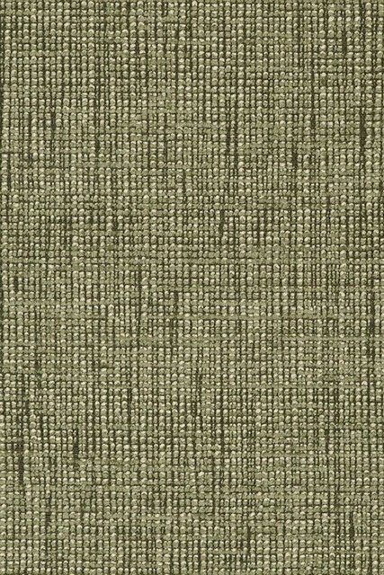 Textured olive green upholstery fabric sample.